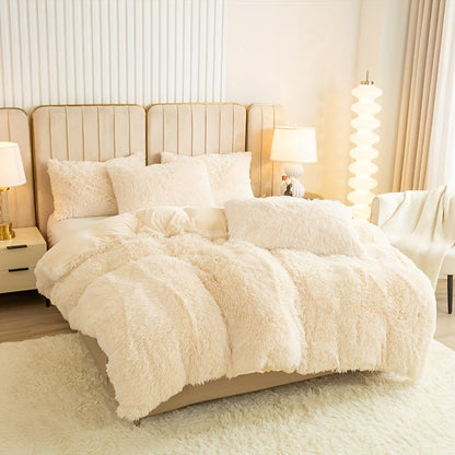 Cozy Fleece Duvet Cover Set with Zipper