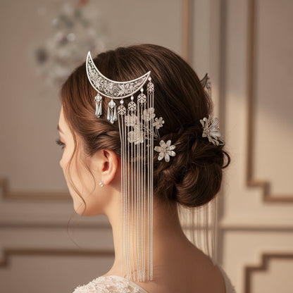Glamorous Crescent Moon Hair Clip