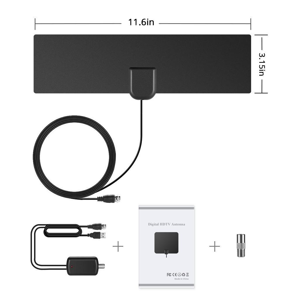 HD TV Antenna with Amplified Signal Booster for Indoor Use