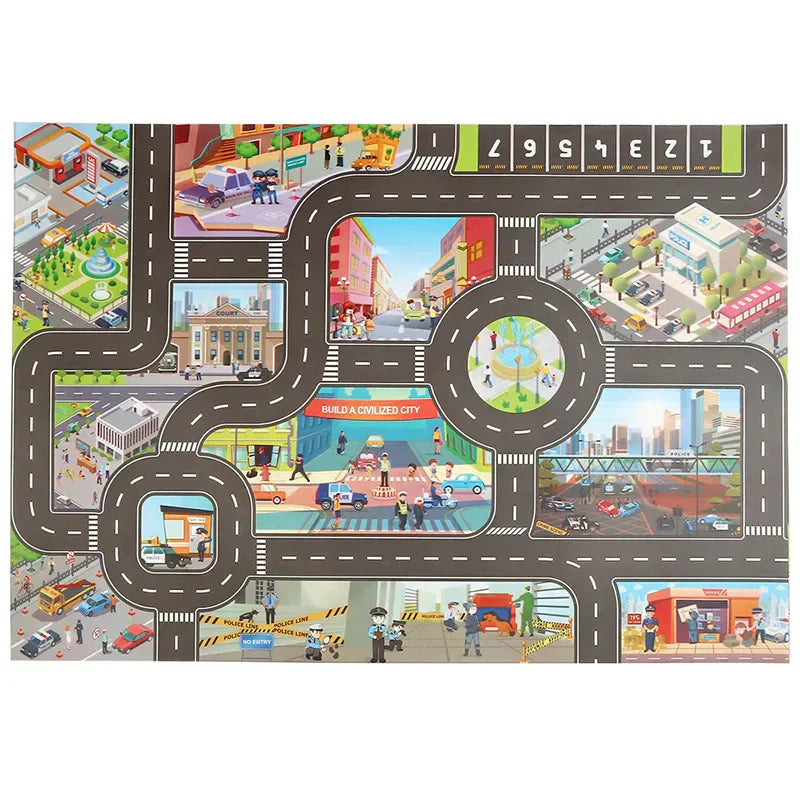 Interactive City Road Playmat for Children - Yeezlab