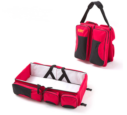 Portable Baby Travel Bed with Storage