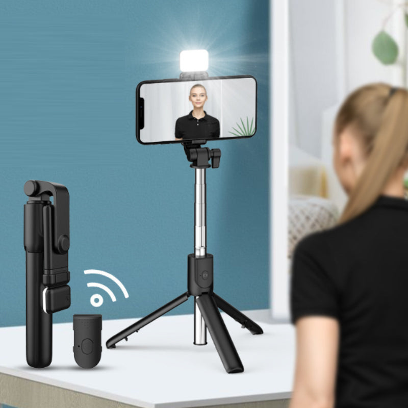 Compact 6-in-1 Wireless Bluetooth Selfie Rod - Yeezlab