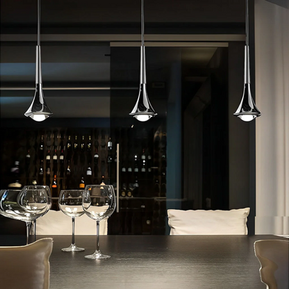 Sleek Metal Drop Pendant Light