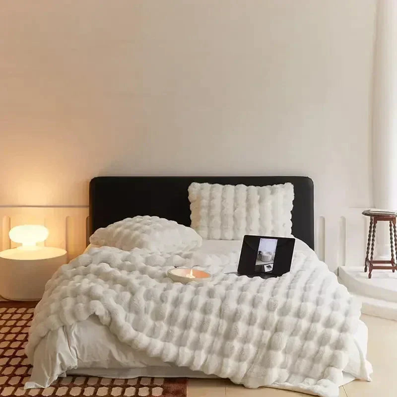Soft Plush Faux Fur Wearable Blanket