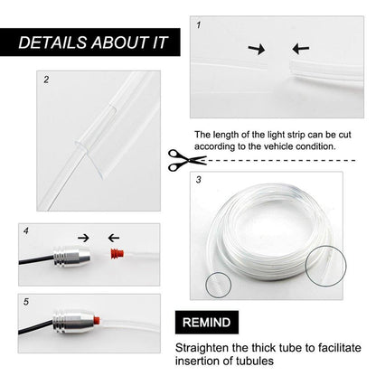 Colorful 5-in-1 RGB LED Car Interior Lighting Kit