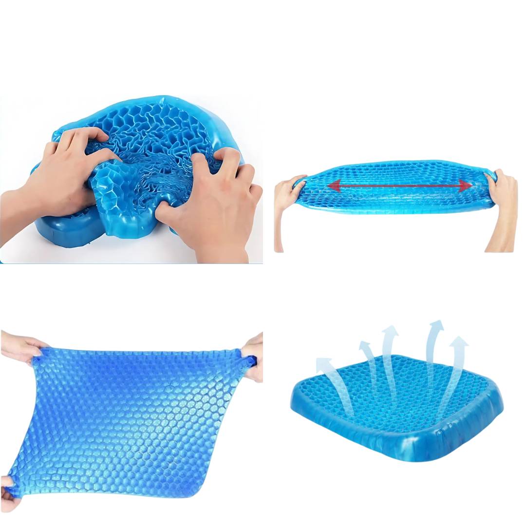 Orthopedic Gel Seat Cushion – Memory Foam Office Chair Pad for Desk, Car and Home