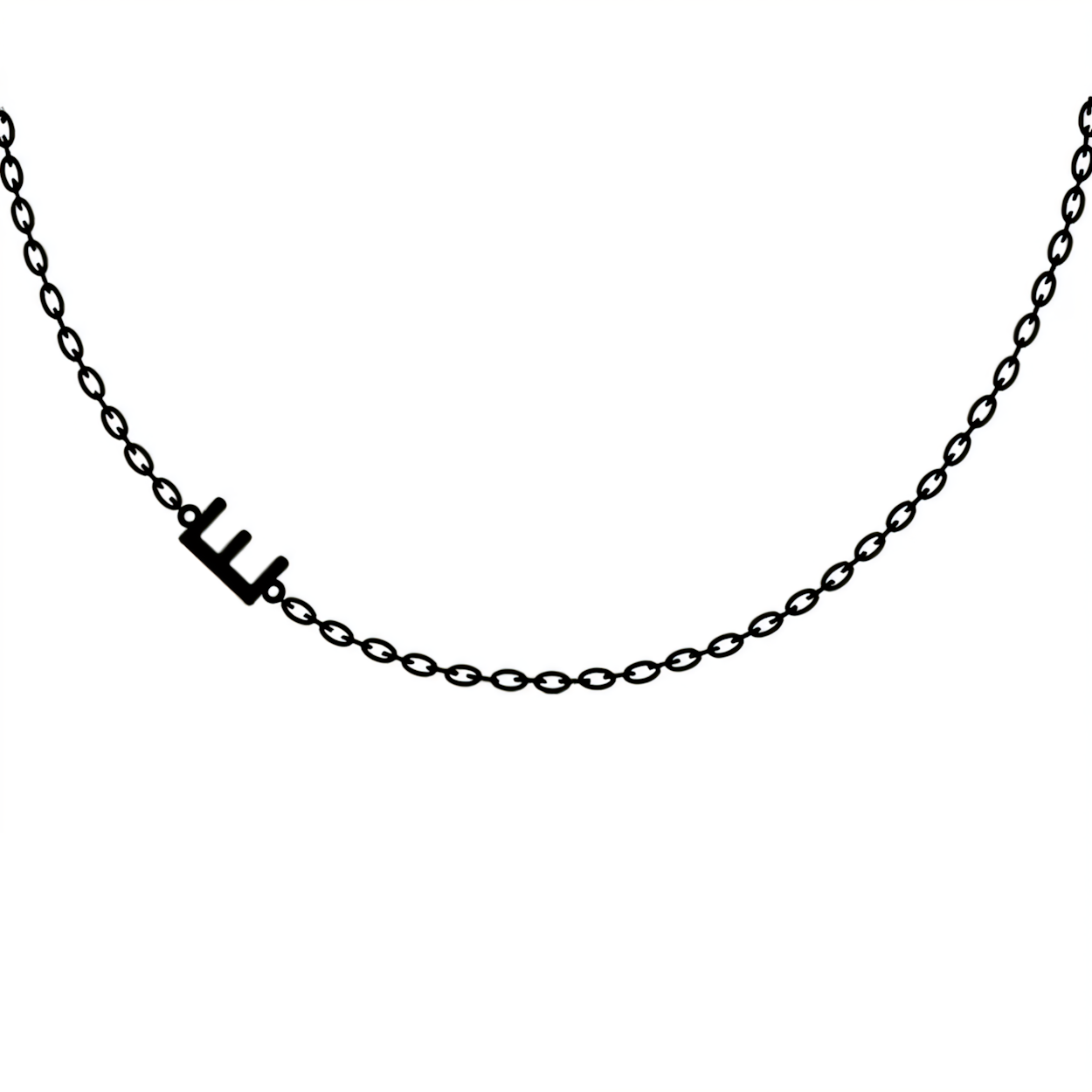 Custom Initial Offbeat Bar Necklace