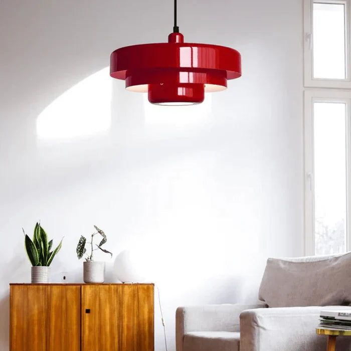 Rustic Metal Pendant Light - Soft Warm LED Lighting