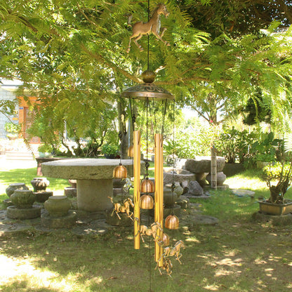 Vintage Copper Horse Wind Chime