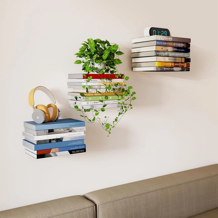 Floating Bookshelf Decorative Wall Shelves