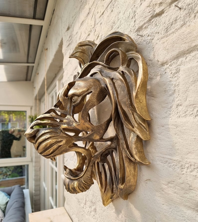 Unique Big Lion Head Wall Art Decoration - Yeezlab