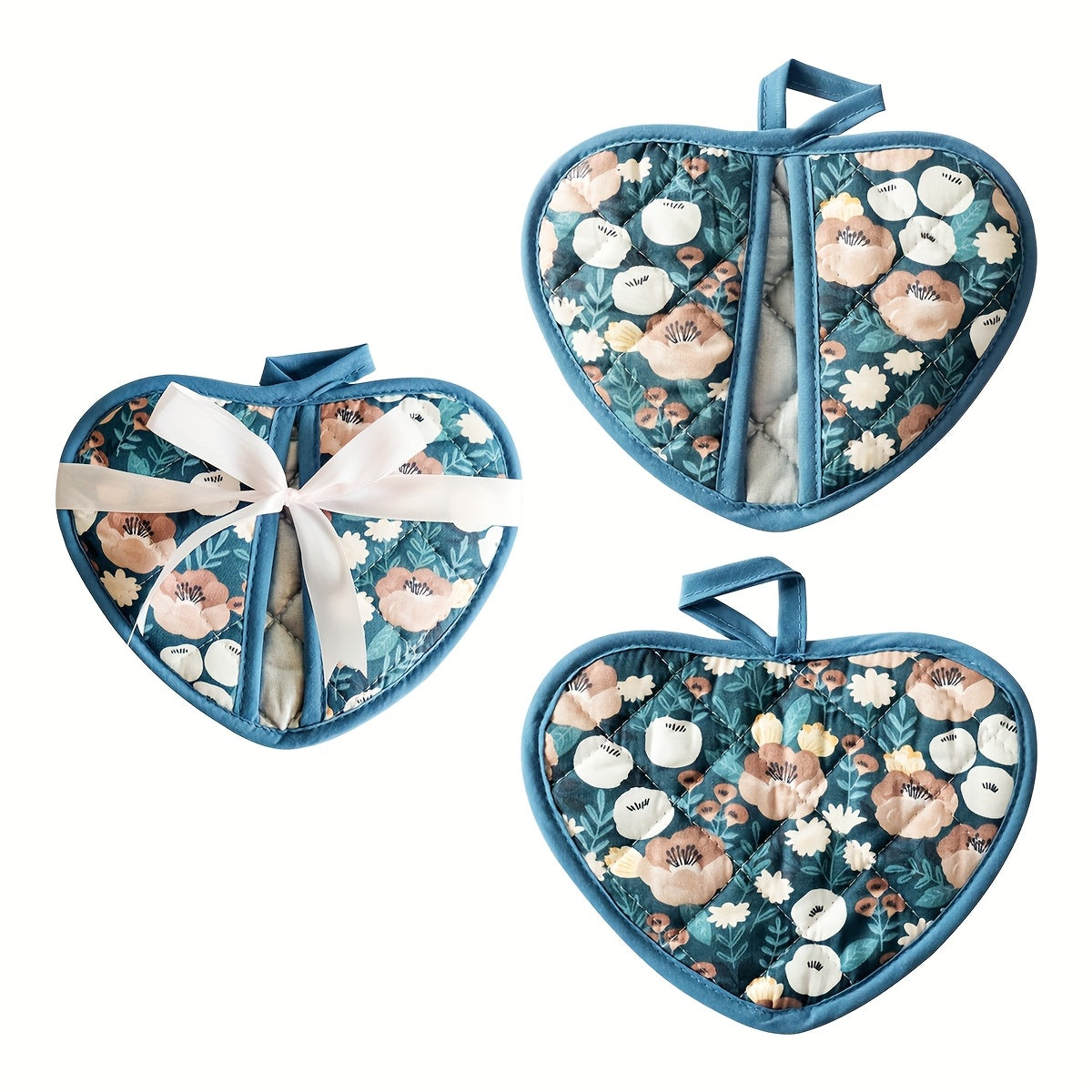 Heat Resistant Oven Mitts with Cute Heart Grip Covers