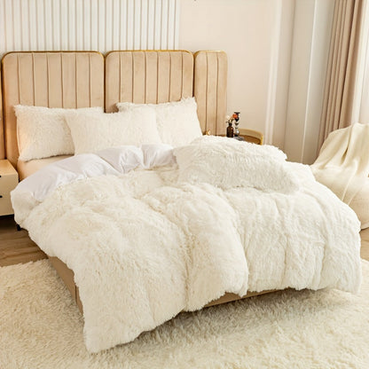 Cozy Fleece Duvet Cover Set with Zipper