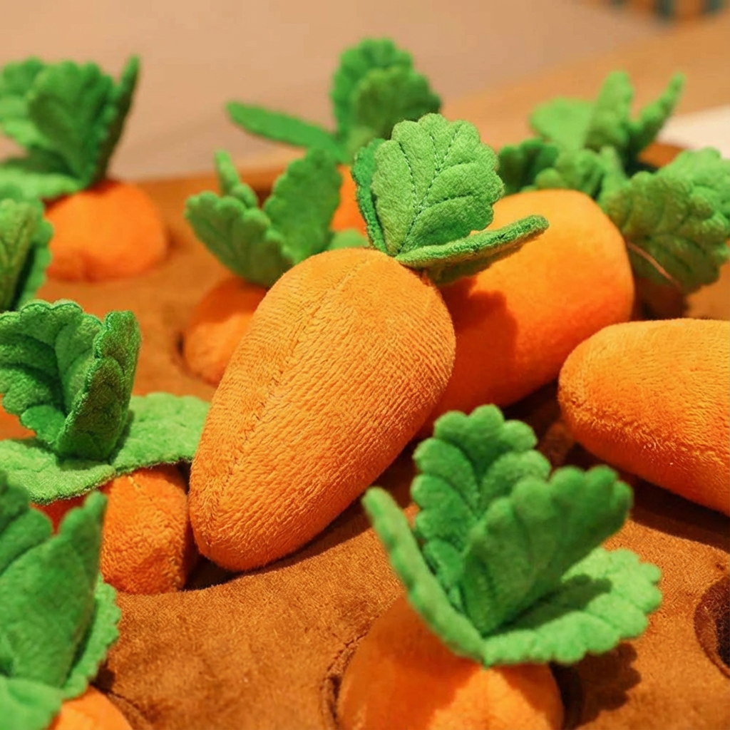 Calming Carrot Farm Interactive Dog Toy