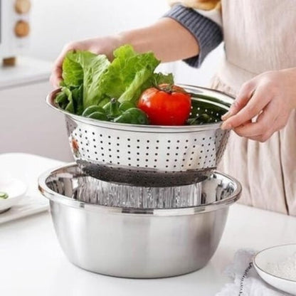Premium Metal Fine Mesh Kitchen Strainer Set