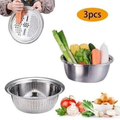 Premium Metal Fine Mesh Kitchen Strainer Set