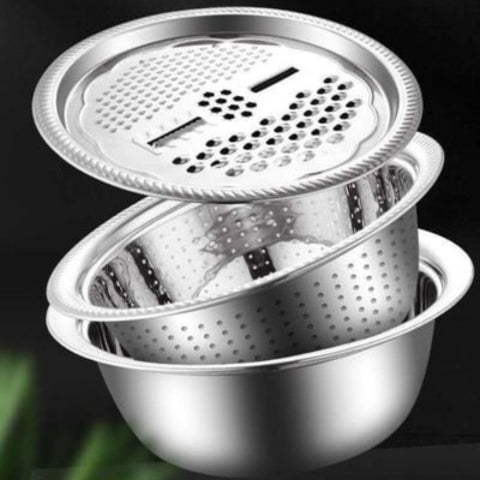 Premium Metal Fine Mesh Kitchen Strainer Set