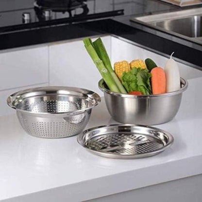 Premium Metal Fine Mesh Kitchen Strainer Set
