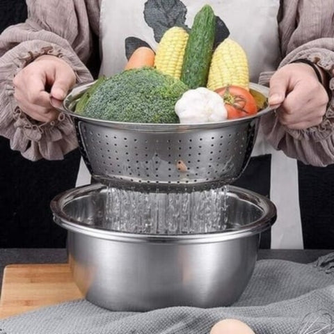 Premium Metal Fine Mesh Kitchen Strainer Set