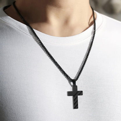 Patriot USA Flag Cross Pendant Necklace