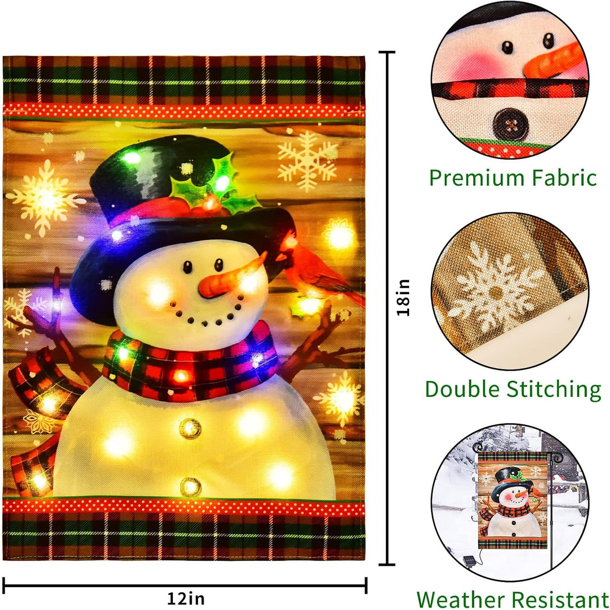 Bright Winter Snowman Yard Flag