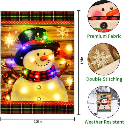 Bright Winter Snowman Yard Flag