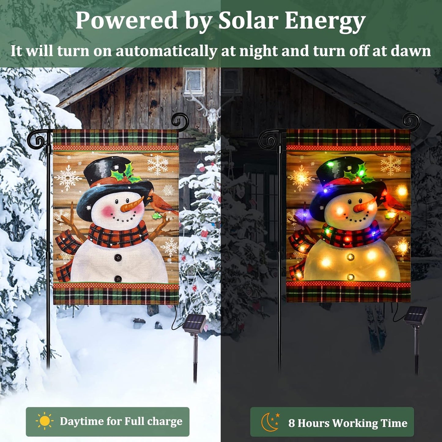 Bright Winter Snowman Yard Flag