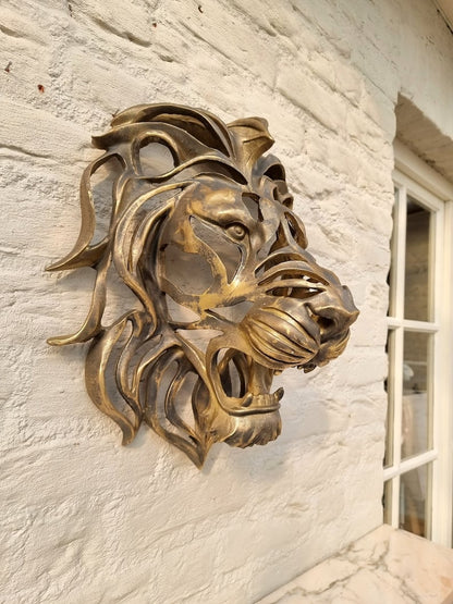Unique Big Lion Head Wall Art Decoration