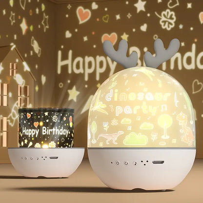 Colorful Rabbit Night Light Projector
