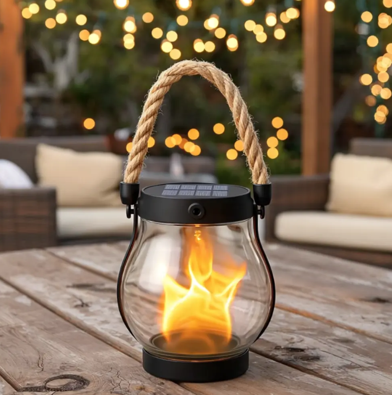 Warm Ambient Solar Powered Garden Lamp