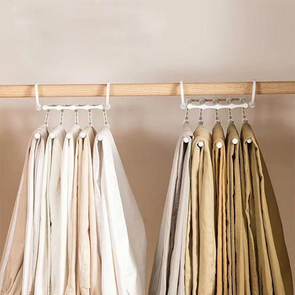 Space-Saving 5-in-1 Rack Hanger Organizer