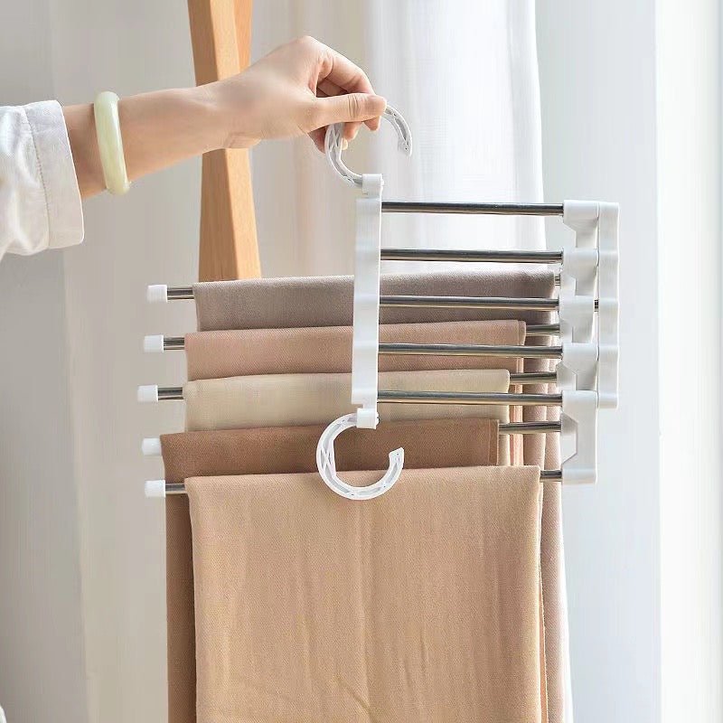 Space-Saving 5-in-1 Rack Hanger Organizer