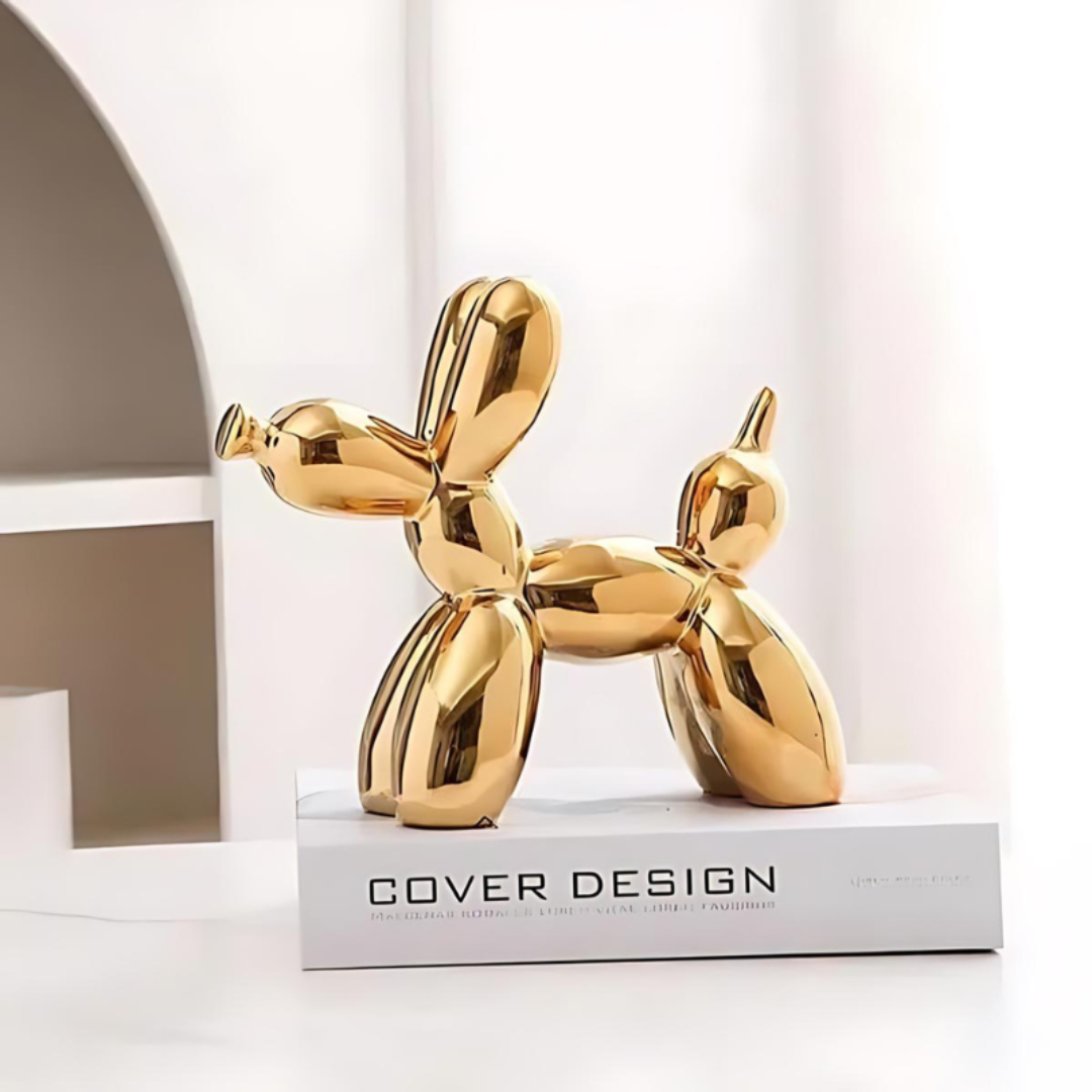 Colorful Ceramic Dog Figurine Decoration