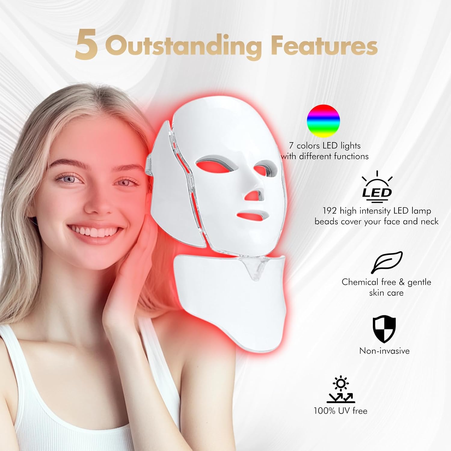 Advanced LED Face Mask 7 Color Skin Care - Yeezlab
