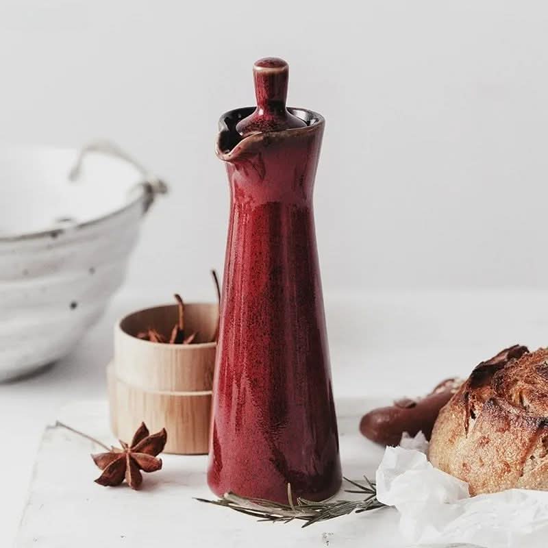 Small White Ceramic Oil Bottle 120ml