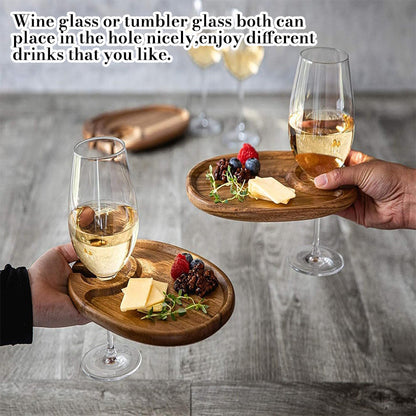 Wine and Cheese Serving Plate Set