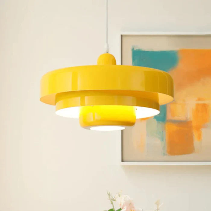 Rustic Metal Pendant Light - Soft Warm LED Lighting