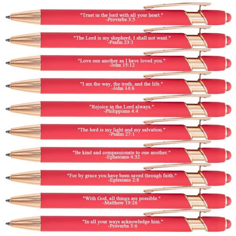 Inspiring Christian Pens Set of 10