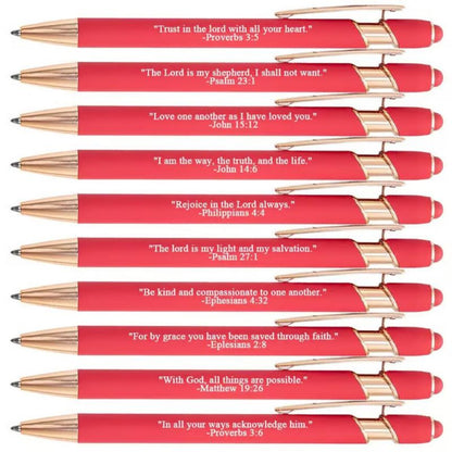 Inspiring Christian Pens Set of 10