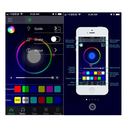 Colorful 5-in-1 RGB LED Car Interior Lighting Kit