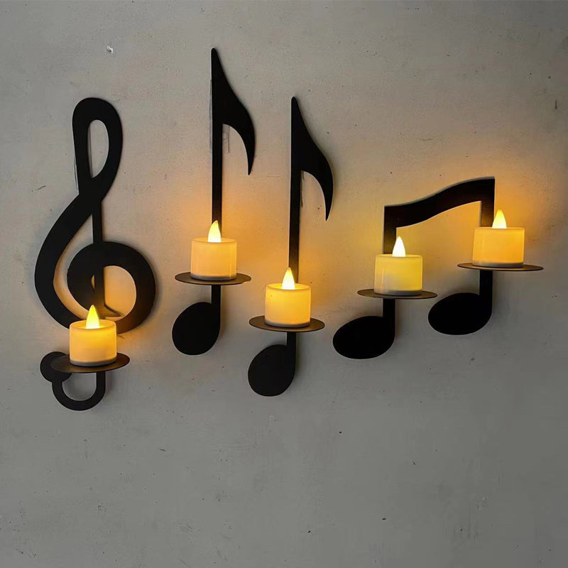 Musical Note Metal Candle Holder
