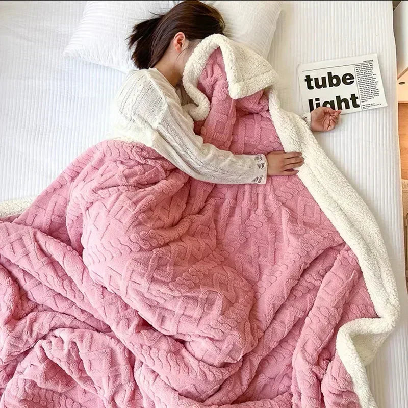 Plush Winter Wool Blanket - Soft & Cozy - Yeezlab