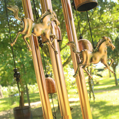 Vintage Copper Horse Wind Chime