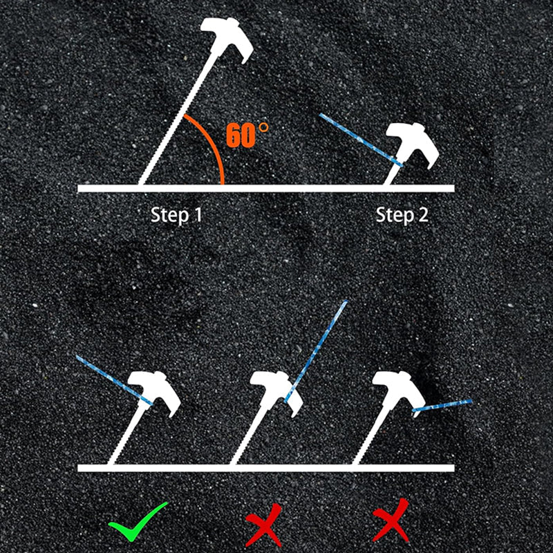 Adjustable Screw in Tent Stakes
