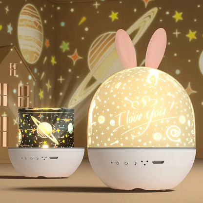 Colorful Rabbit Night Light Projector