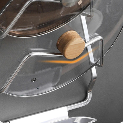 Heavy Duty Kitchen Pot Lid Storage Rack
