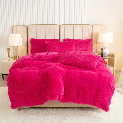 Cozy Fleece Duvet Cover Set with Zipper