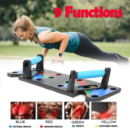 Push Up Rack Board - 9 In 1 Workout Instrument for Sculpted Upper Body - Yeezlab