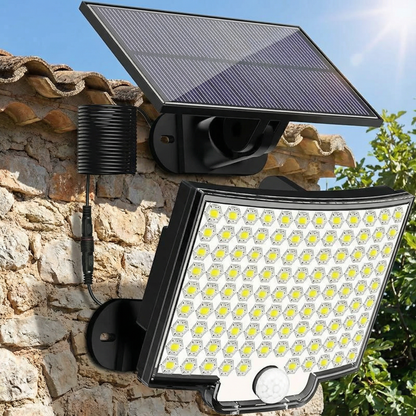 106 LED solar outdoor light with motion sensor