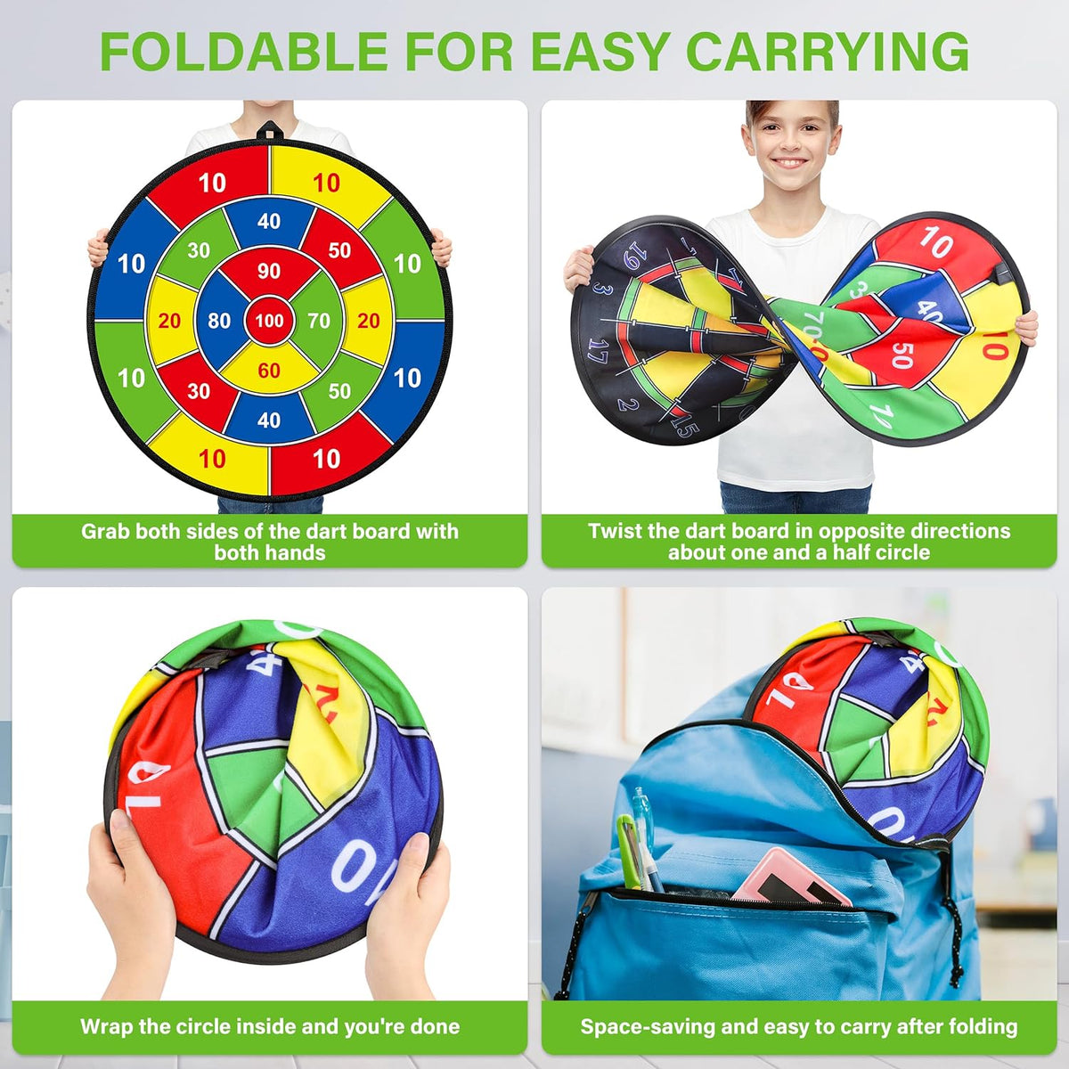 Fun Kids Dart Game Set with Soft Balls